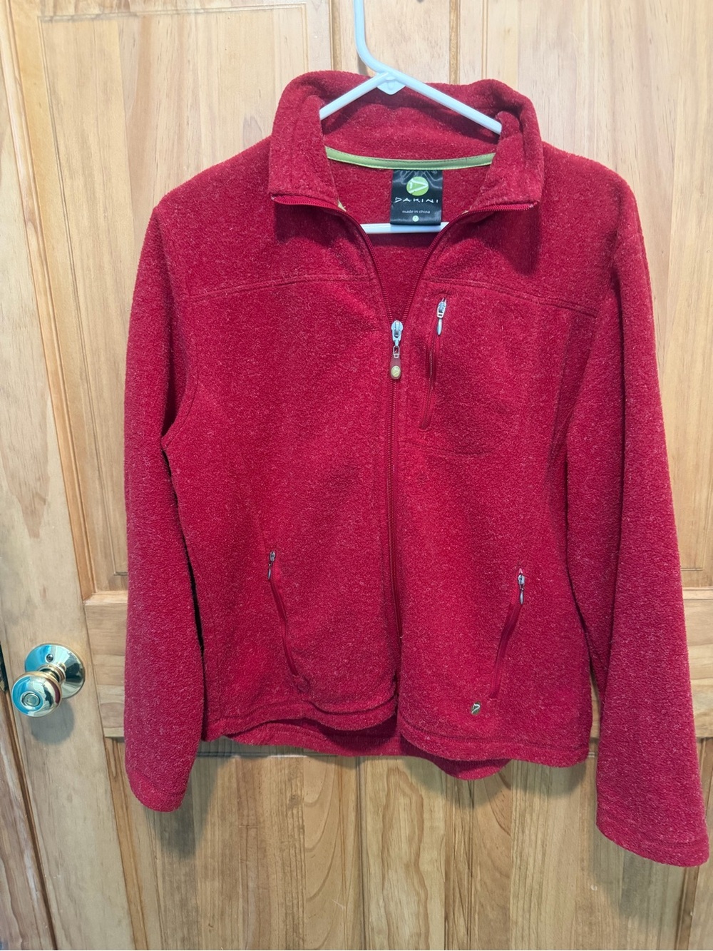 Dakini Women’s Red Full Zip Fleece Jacket Medium Outdoor Hiking